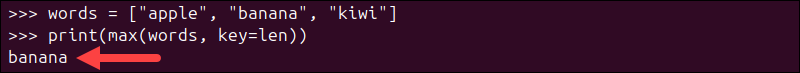 Using max() with built-in functions.