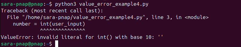 python3 value_error_example4.py terminal output