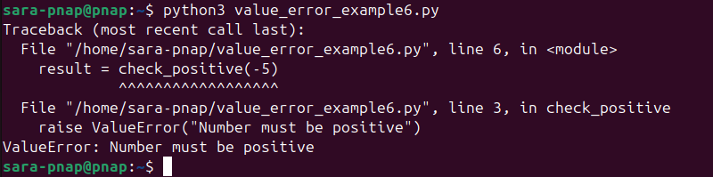 Raising ValueError in Python functions