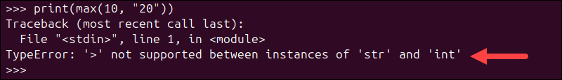Mixing incompatible types in max().