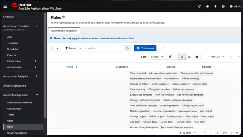 Using the Ansible paid platform to create new roles.