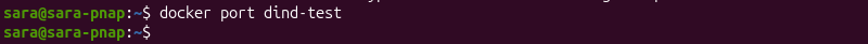 docker port dind-test terminal output