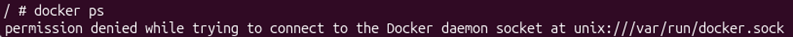 docker ps Permission Error terminal output