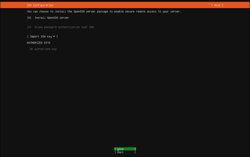 SSH setup