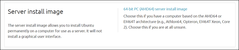Server install image