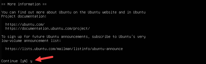 Confirming the upgrade from Ubuntu 24.04 to Ubuntu 26.04.