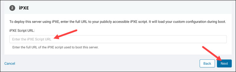 Entering a script URL.