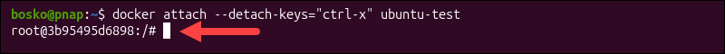 Using the detach-keys option in docker attach.