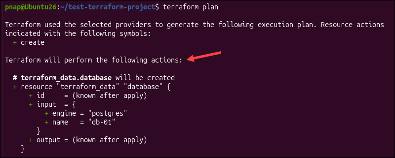 Using the Terraform plan command.