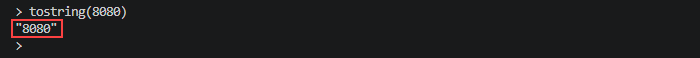 tostring function example.