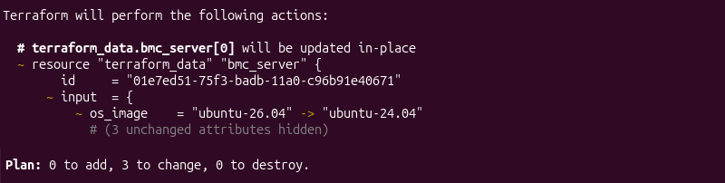 Terraform apply using the -var option to override the operating system image at runtime