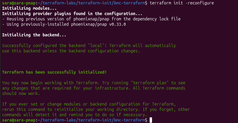 Terraform reinitializing the local backend after a backend configuration change
