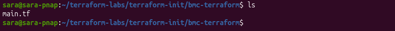 Terraform project directory containing the main.tf configuration before initialization
