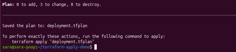 Terraform plan saving a binary execution plan to a file