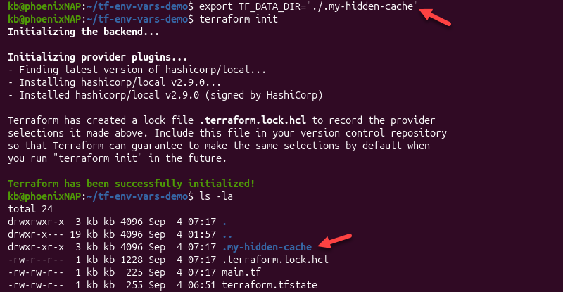 export tf_data_dir terminal output
