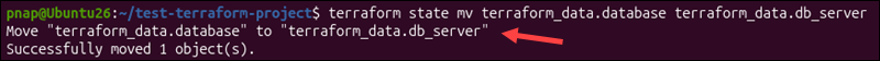 Moving a Terraform state resource.