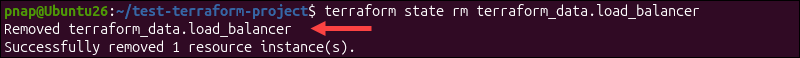 Removing a resource from state.