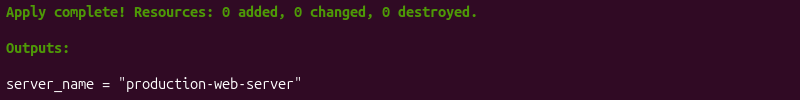 Terraform concatenate strings terminal output