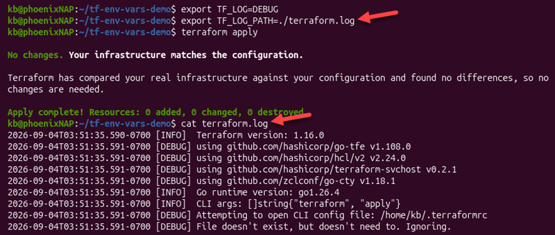 terraform tf_log_path terminal output