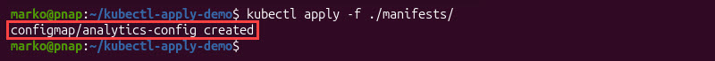 Applying manifests from a directory.